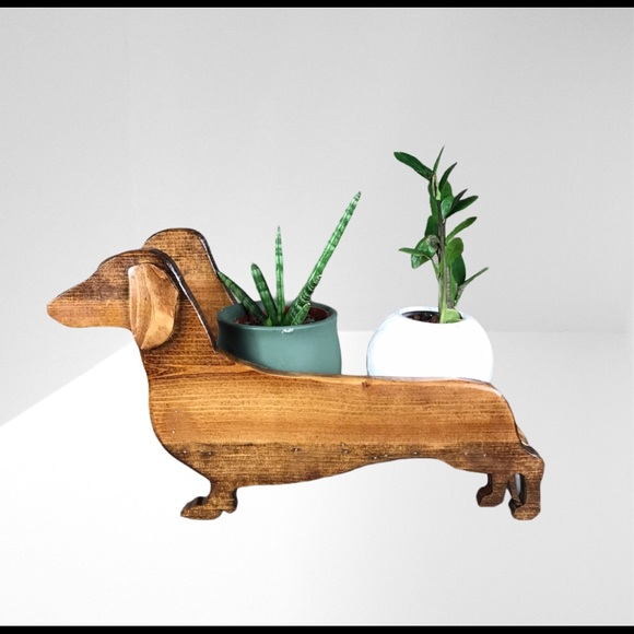 COPY - Handmade Rusty the wiener dog planter sled - Picture 9 of 9